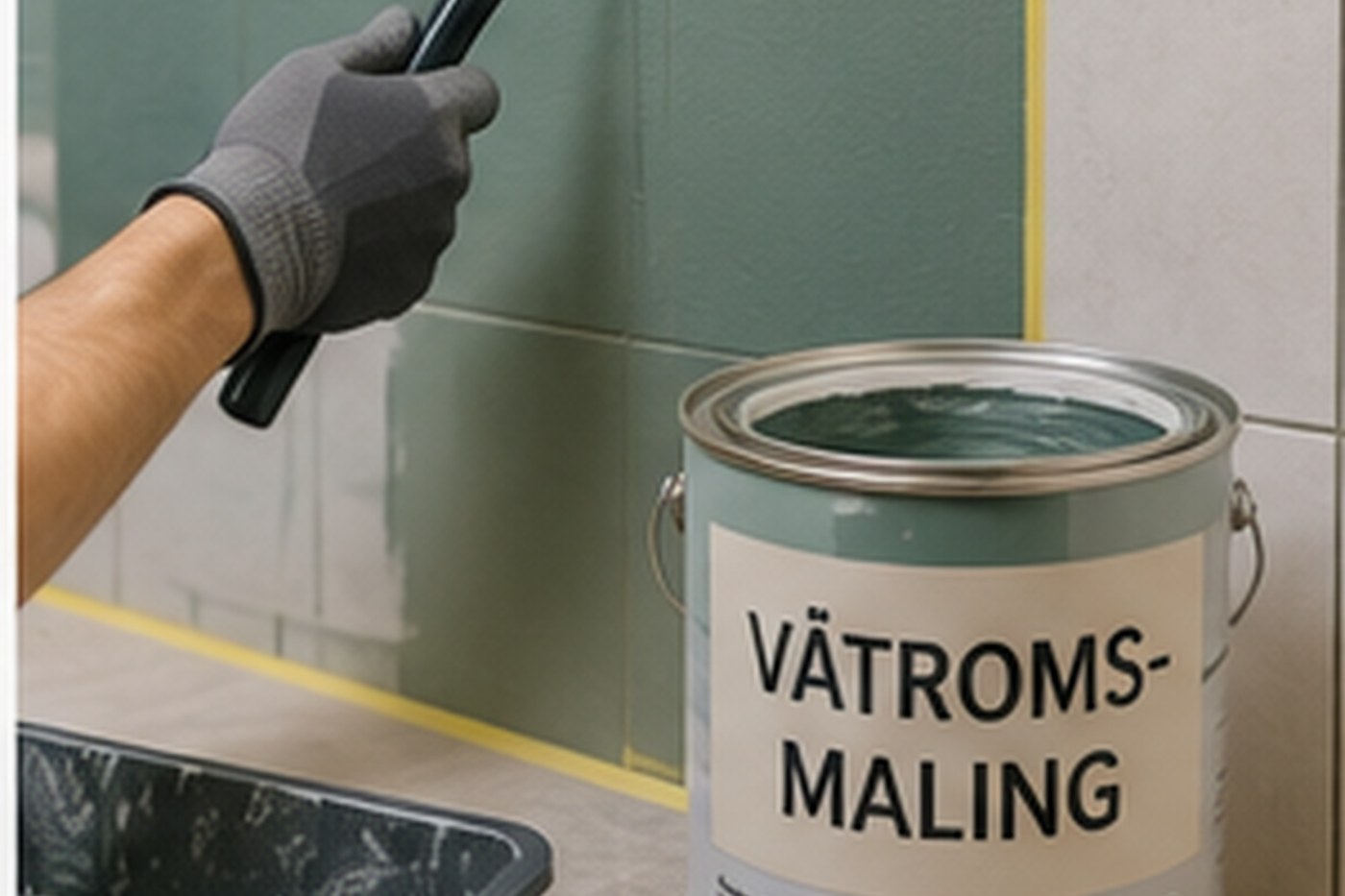 Maling av våtromsflate som rimeligere oppgradering av bad